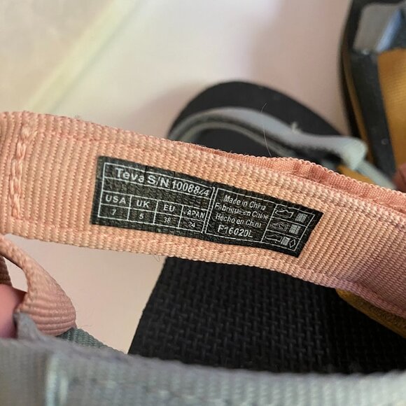 Teva  Sandals in Blue, Pink, and Yellow - Picture 7 of 7